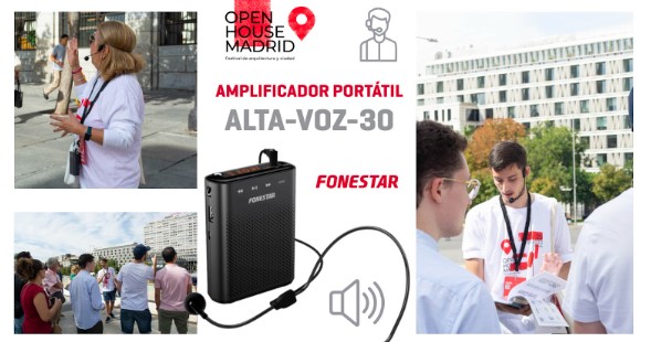 El amplificador portátil ALTA-VOZ-30 de Fonestar protagoniza el Open House Madrid